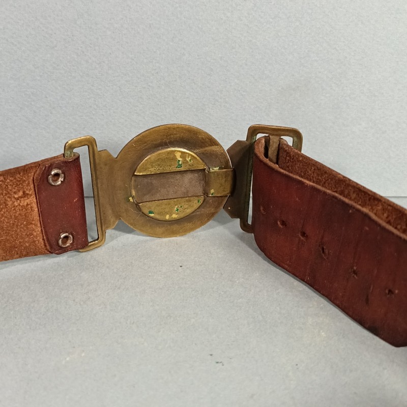 CEINTURON SCOUTS DE FRANCE ETRE PRET MODELE DE BOUCLE DE 1929 A 1940 TOUR DE TAILLE 70 cm